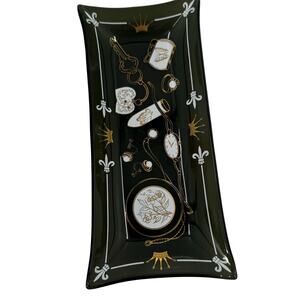 Vintage Gold and black trinket tray